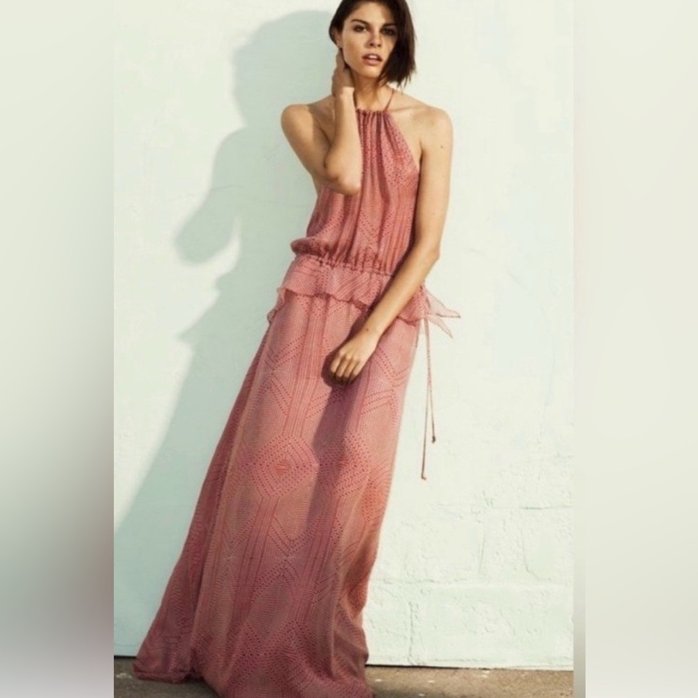 New Derek Lam 10 Crosby Women's Dress Red Size 10 With Liner  dark rose color